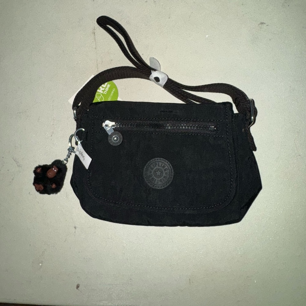 Kipling Women's Sabian Mini Crossbody, Lightweight Everyday Purse, Black Tonal